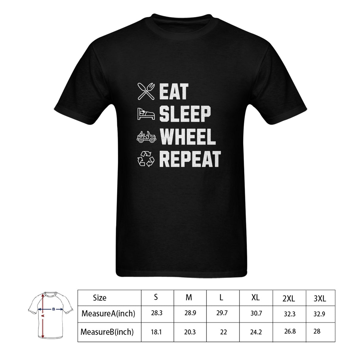 Repeat T-shirt 100% Cotton